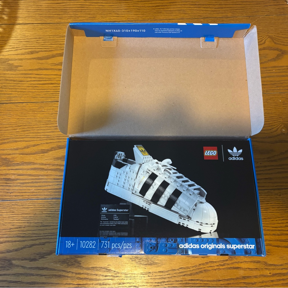 Lego Adidas Originals Superstar Set - Black, White, Blue